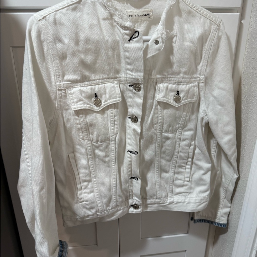 Rag & Bone White Denim Jacket